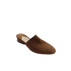 Paul Andrew Womens Suede Slip On Closed Mules Brown Size 6